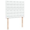 vidaXL Sommier &agrave; lattes de lit avec matelas Blanc 120x200cm Similicuir