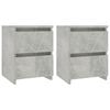 vidaXL Tables de chevet 2 pcs Gris béton 30x30x40 cm Bois d’ingénierie