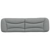 vidaXL Coussin de tête de lit Hvar gris clair 193 cm tissu