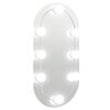vidaXL Miroir avec &eacute;clairage LED 40x20 cm Verre Ovale