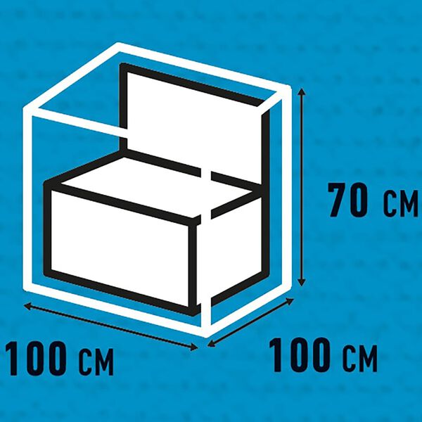 Madison Housse de chaise longue 100x100x70 cm Gris