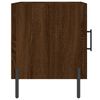 vidaXL Table de chevet ch&ecirc;ne marron 40x40x50 cm bois d&rsquo;ing&eacute;nierie
