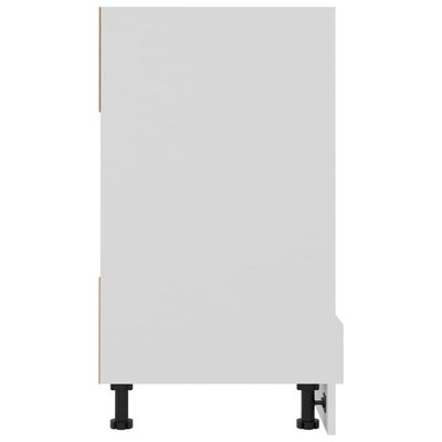 vidaXL Armoire à four Blanc 60x46x81,5 cm Bois d’ingénierie