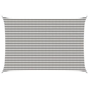vidaXL Voile d'ombre Gris clair et blanc 4 x 5 m HDPE