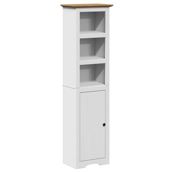 vidaXL Armoire de salle de bain BODO blanc et marron 44x30x160 cm