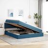 vidaXL Lit de Rangement avec matelas Bleu fonc&eacute; 160 x 200 cm Velours