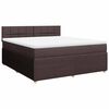 vidaXL Sommier &agrave; lattes de lit avec matelas Marron fonc&eacute; 180x200 cm
