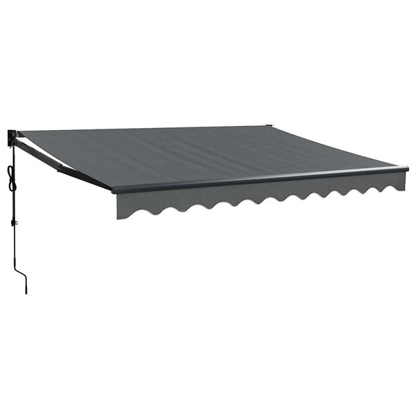 vidaXL Auvent r&eacute;tractable automatique anthracite 3,5x2,5 m