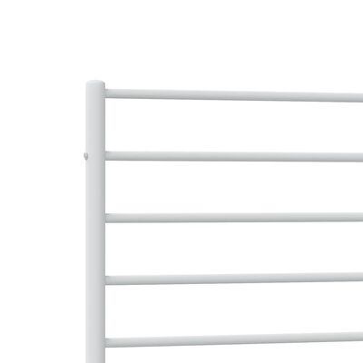 vidaXL Cadre de lit métal sans matelas et pied de lit blanc 100x200 cm