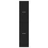 vidaXL Armoire d'apothicaire noir 30x41x144,5 cm bois d'ingénierie