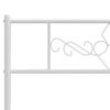 vidaXL T&ecirc;te de lit de remplacement m&eacute;tal blanc 180 cm