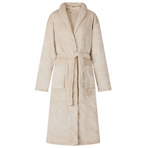 vidaXL Robe de bain sans capuche Beige xxxl Flanelle