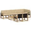 vidaXL Ensemble de canap&eacute;s d'ext&eacute;rieur 9 pc 8 place Blanc et Beige