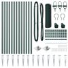 vidaXL Cl&ocirc;ture avec poteaux Vert 0.5 x 25 m Acier recouvert de PVC