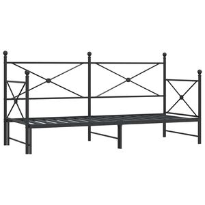 vidaXL Lit de jour avec gigogne sans matelas noir 75x190 cm