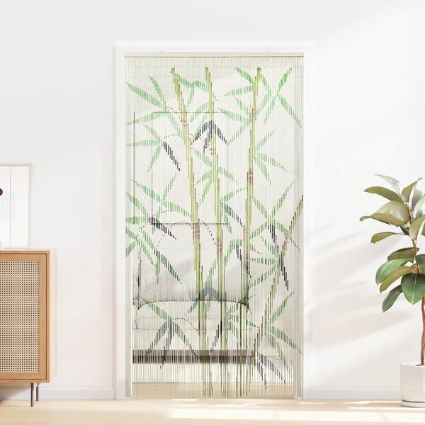 VidaXL Rideau anti-insectes imprim&eacute; 100x220 cm bambou