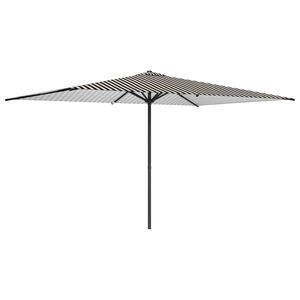 vidaXL Parasol de jardin Rectangulaire 2 x 3 m Polyester Noir et Blanc