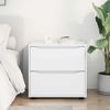vidaXL Armoire de rangement Blanc brillant 60 x 48 x 57 cm