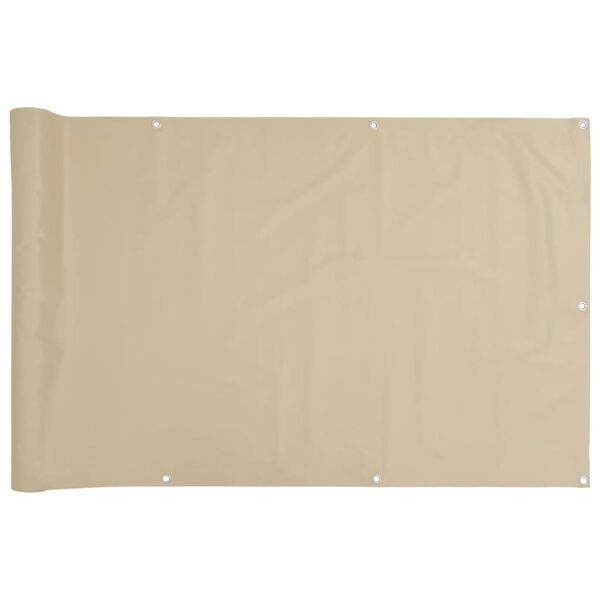 vidaXL &Eacute;cran de balcon en tissu Oxford 90x400 cm Beige