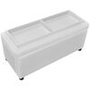 vidaXL Pouf de rangement Cuir synthétique Blanc