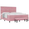 vidaXL Lit &agrave; ressorts avec t&ecirc;te de lit Rose 200 x 180 cm Velours