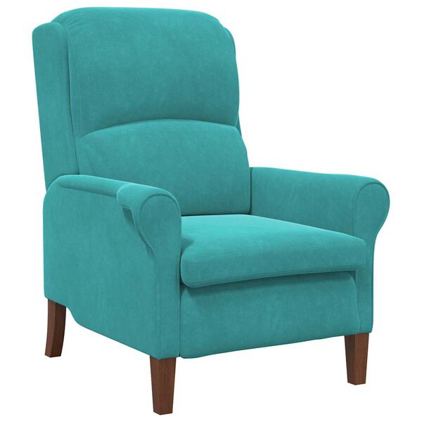 vidaXL fauteuil Turquoise 76 x 94 x 102 cm Velours