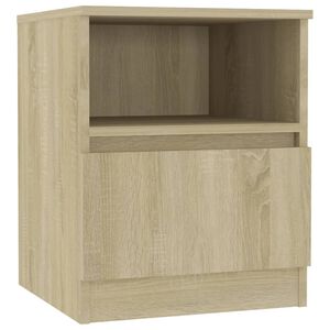 vidaXL Table de chevet Ch&ecirc;ne sonoma 40x40x50 cm Agglom&eacute;r&eacute;