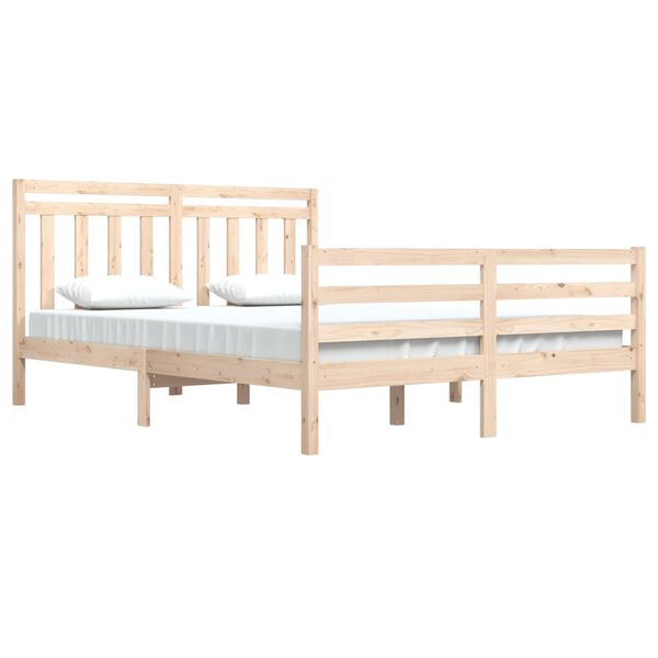 vidaXL Cadre de lit sans matelas 160x200 cm bois massif