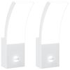 vidaXL Appliques murales LED d'ext&eacute;rieur avec capteurs 2 pcs blanc