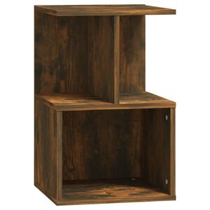 vidaXL Table de chevet Ch&ecirc;ne fum&eacute; 35x35x55 cm Bois d'ing&eacute;nierie