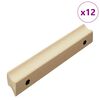 vidaXL Poign&eacute;e Droite 12 pc Couleur Bois Naturel 130 x 25 x 30 mm