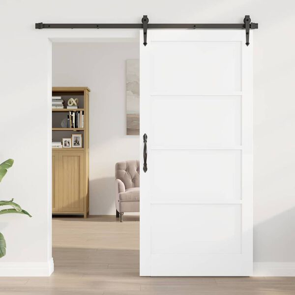 vidaXL Porte coulissante ORKDAL Blanc 93 x 202 cm Pin massif