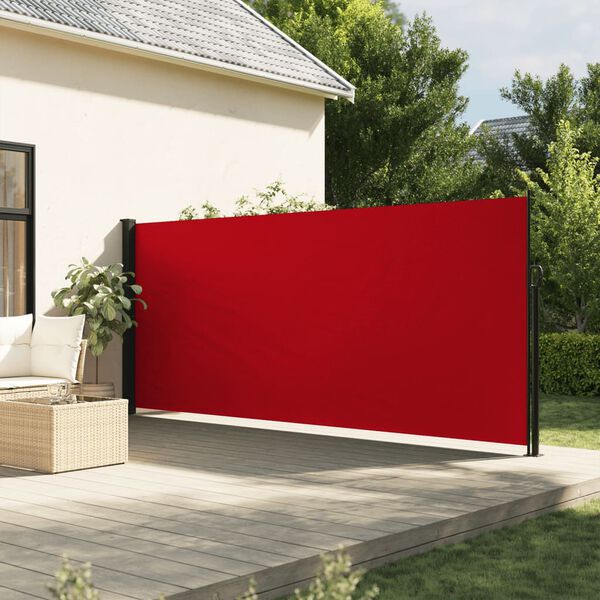 vidaXL Auvent lat&eacute;ral r&eacute;tractable rouge 180x300 cm