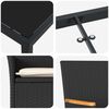 vidaXL Ensemble de salle &agrave; manger pour jardin 7 pcs Noir polyrotin
