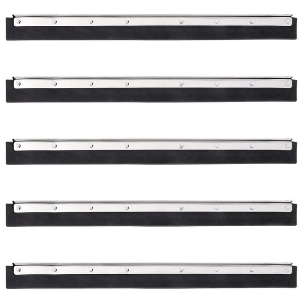 vidaXL T&ecirc;tes de raclette de sol 5 pcs 60,5x2x5 cm acier et caoutchouc