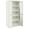vidaXL Armoire de rangement 2 pcs Blanc 90 x 40 x 180 cm Acier