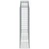 vidaXL Panier de gabions arqu&eacute; 300x50x200/220 cm Fer galvanis&eacute;