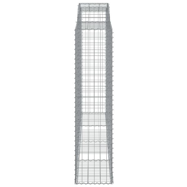 vidaXL Panier de gabions arqu&eacute; 300x50x200/220 cm Fer galvanis&eacute;