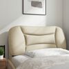 vidaXL Coussin de t&ecirc;te de lit Hvar cr&egrave;me 90 cm tissu