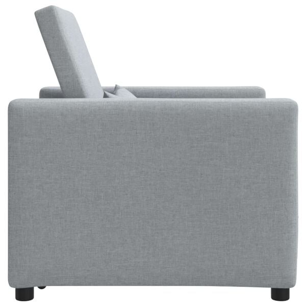 vidaXL Canap&eacute;-lit escamotable simple Gris clair 90 x 165 x 87 cm tissu
