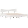 vidaXL Cadre de lit sans matelas blanc 200x200 cm bois massif de pin
