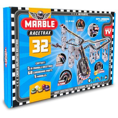 Marble Racetrax Ensemble de circuit à billes 32 feuilles 5 m
