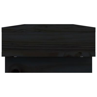 vidaXL Support de moniteur Noir 60x27x14 cm Bois de pin solide