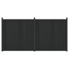 vidaXL Panneau de cl&ocirc;ture 2 pc 355 x 186,5 cm WPC et Aluminium Noir