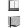 vidaXL Ensemble de meubles de salle de bain 2 pcs Sonoma gris