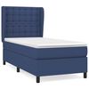 vidaXL Sommier &agrave; lattes de lit avec matelas Bleu 100x200 cm Tissu