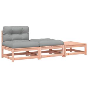 vidaXL Canap&eacute; de jardin sans accoudoirs avec coussins et repose-pieds