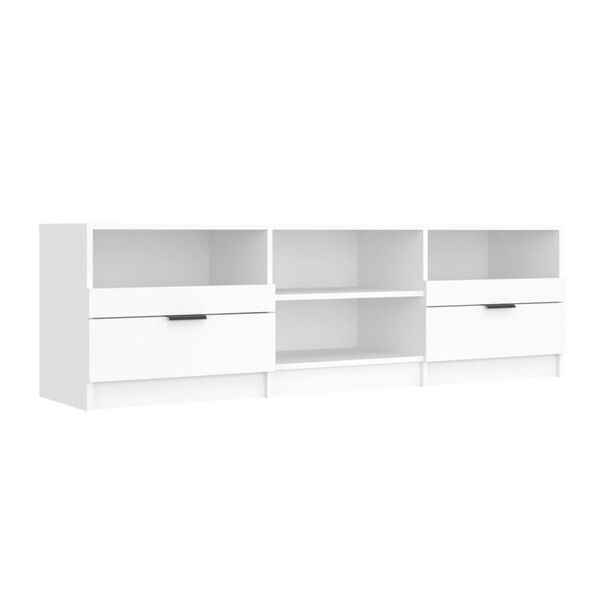 vidaXL Meuble TV Blanc 150x33,5x45 cm Bois d'ing&eacute;nierie