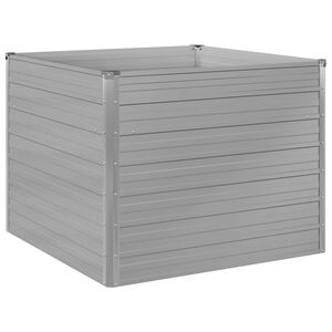 vidaXL Jardini&egrave;re 100x100x77 cm Acier galvanis&eacute; Gris