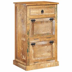 vidaXL Armoire &agrave; chaussures 4 couches avec tiroir Bois de r&eacute;cup&eacute;ration